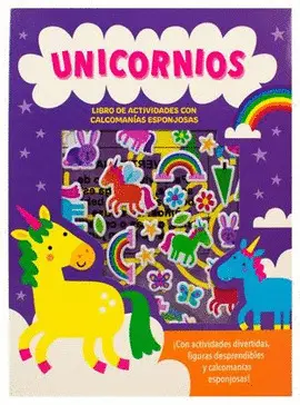 Unicornios. Libro de Actividades con Calcomanías Esponjosas