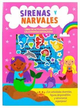 Sirenas y Narvales. Libro de Actividades con Calcomanías Esponjosas