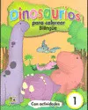 Dinosaurios para Colorear 1 (Bilingüe)