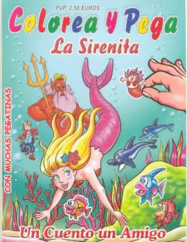 Colorea y Pega. La Sirenita