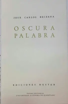 Oscura Palabra