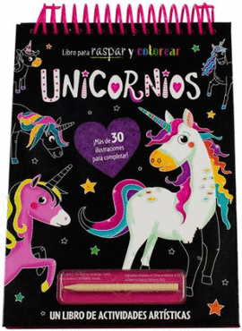 LIBRO PARA RASPAR Y COLOREAR UNICORNIOS