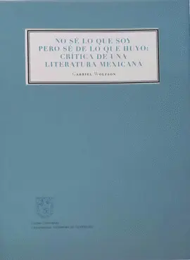 NO SÉ LO QUE SOY PERO SÉ DE LO QUE HUYO