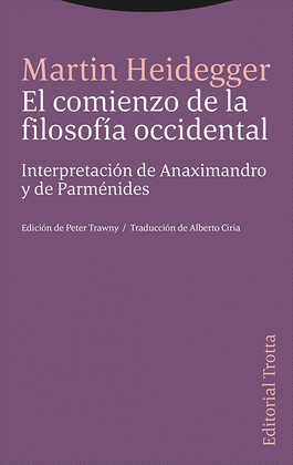COMIENZO DE LA FILOSOFA OCCIDENTAL, EL