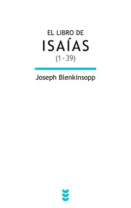Libro de Isaías 1-39, el