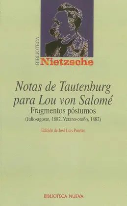 NOTAS DE TAUTENBURG PARA LOU VON SALOMÉ