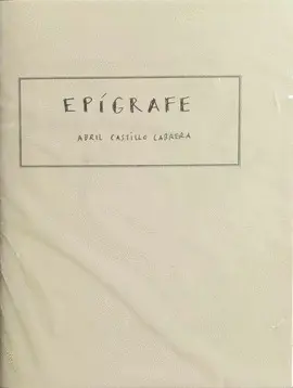 EPÍGRAFE EPÍGRAFE