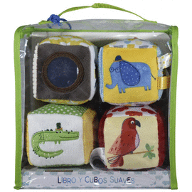 LIBRO Y CUBOS SUAVES. ANIMALES SALVAJES