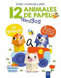 12 AMIGOS ANIMALES DE PAPEL. GRANJA
