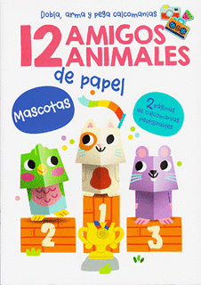 12 AMIGOS ANIMALES DE PAPEL. MASCOTAS