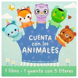 CUENTA CON LOS ANIMALES. 1 LIBRO. 1 GUANTE CON 5 TITERES