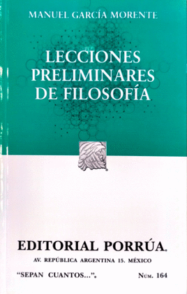 LECCIONES PRELIMINARES DE FILOSOFA